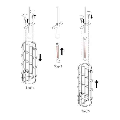 Suspension en cristal ajustable luminaire suspendu moderne E27 - 5