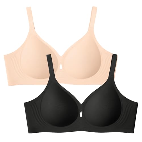 Image of LetsJoli Wireless Bras for Women No Underwire Jelly Bras Seamless Push Up Full Coverage Bralettes Comfortable Everyday Bra