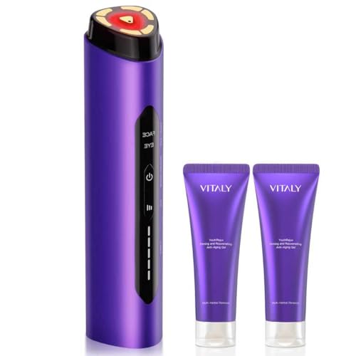 Skin Tightening Face Machine, Facial Massager Light Therapy for Face, 3 in 1 Microcurrent Facial Device Home Use Anti-Aging Device, 5 Level for Facial Firming, Wrinkle, Lifting, Toning, Glow Boost