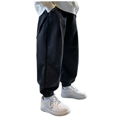Boys Kids Casual Cargo Pants Loose Fit Activewear Sweatpants for Sports Outdoor Play Comfortable Durable Trousers