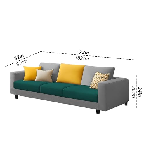 Image of Galib 3 Seater Sofa Set for Living Room (Pine Grey Fabric) Premium Fabric Sofa Set