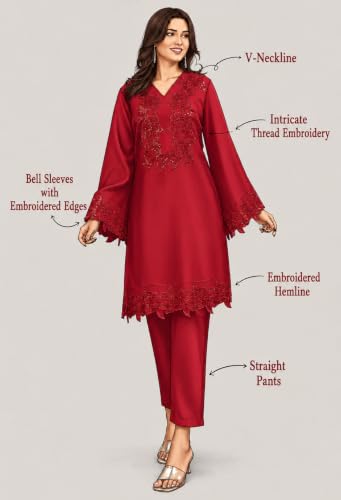 Image of Womanista Farshi Salwar Suit for Women| Farsi Kurta Set | Coord set