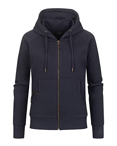 Happy Clothing Damen Sweatjacke mit Kapuze Zip Hoodie Kapuzenjacke Basic...