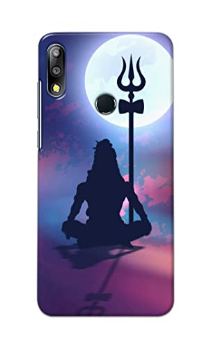 Image of Printed Hard Back Cover Case for Asus Zenfone Max Pro (M2) (6.26 inch) | Zenfone Max Pro M2 Back Cover (Lord Shiva) -1302