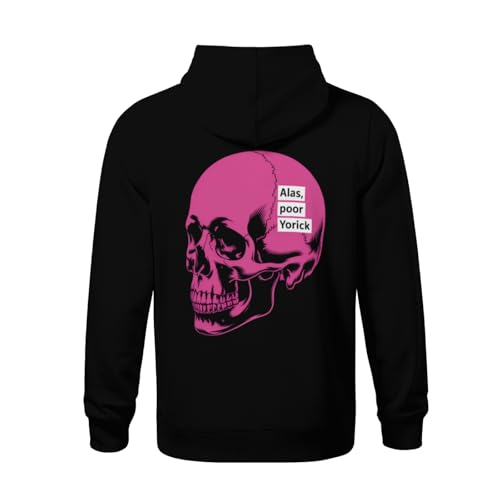 Kids Shakespeare Hamlet Slogan With Skull Boys Girls Lightweight Kangaroo Pocket Fleece Hoodies3