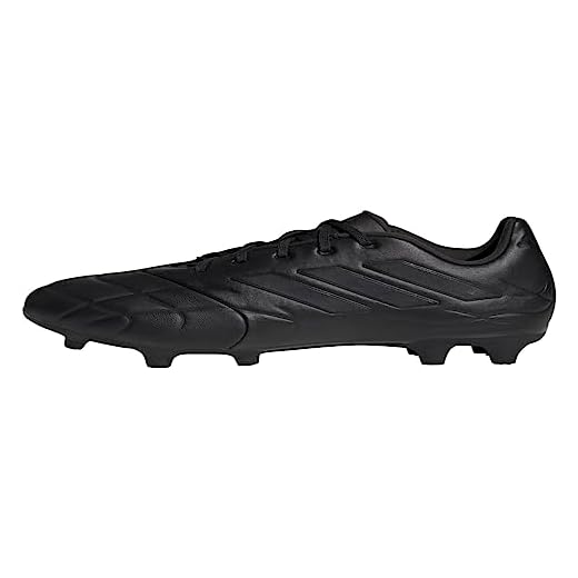 adidas Unisex Copa Pure.3 Firm Ground Soccer Shoe, Black/Black/Black, 8.5 US Men