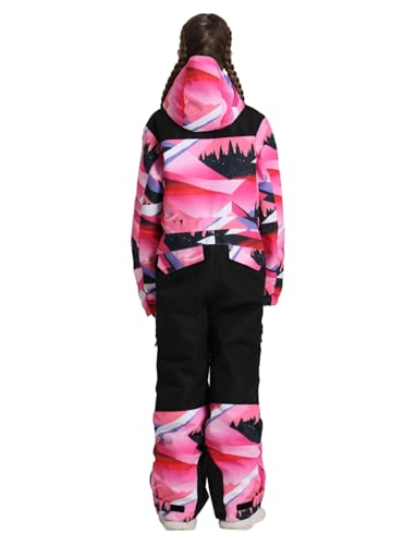 Image of GSOU SNOW Kids Snow Suit One Piece Ski Suit Boys Girls Snowboard Jumpsuits Waterproof Youth Snowsuit Outfit