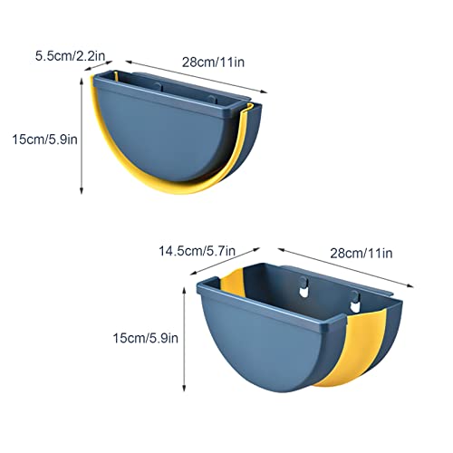 Bote de basura colgante plegable para cocina 11 pulgadas azul miniatura 4