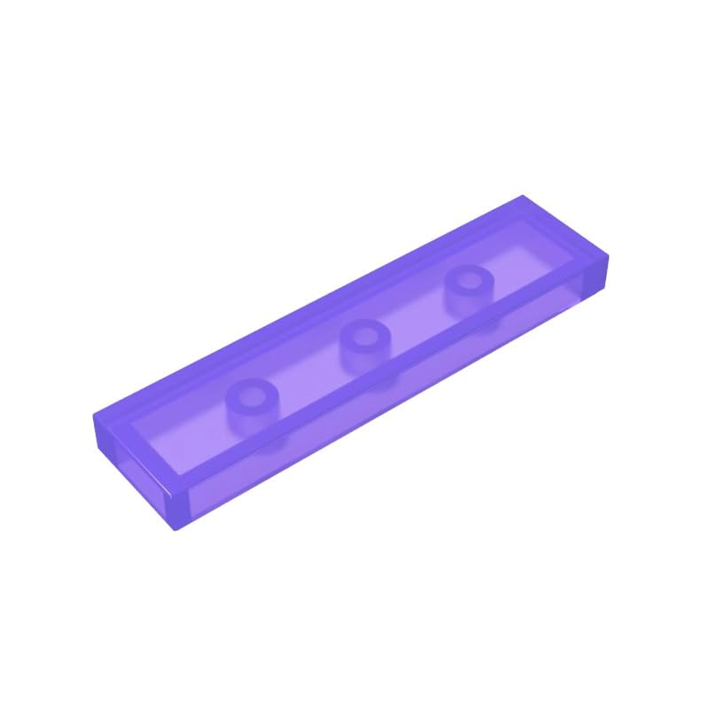 Gobricks 2431 Foundation Plate Tile 1x4 with Groove 50 Pieces GDS-563 Compatible with Lego Building Blocks Color:Trans Purple — image 1