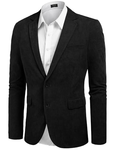 COOFANDY Mens Corduroy Blazer Casual Sport Coat Vintage Two Button Suit Blazer Jacket2