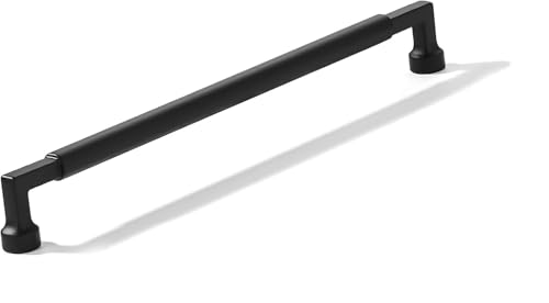 khtumeware 1-Pack Black Appliance Handle Pull 12-Inch(305mm) Matte Black Cabinet Pulls,Heavy-Duty Handles for Kitchen Cabinets, Cupboards, Drawers and Bathroom Hardware