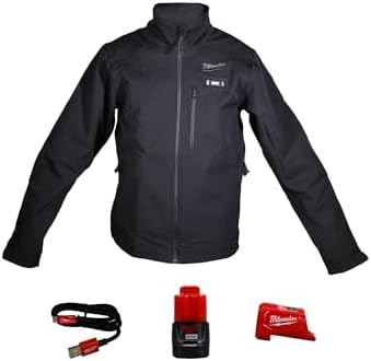 Milwaukee 204B-213X M12 Lithium-Ion Toughshell Black Heated Jacket Kit with Battery (3XL)