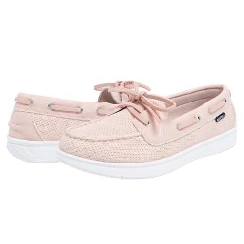 Image of Nautica Women's Casual Boat Shoes, Moc-Toe Loafers with Cushioned Insole, Deck Fashion Sneaker