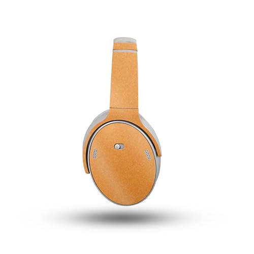 Image of Glossy Glitter Headphone Skin Compatible with Bose QuietComfort Headphones (2023) - Solid Orange - Premium 3M Vinyl Protective Wrap Decal Cover - Easy to Apply | Crafted in The USA by MightySkins