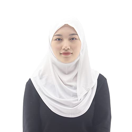 One Piece Muslim Hijabs for Women Girls Hijab Scarves Soft Solid Color