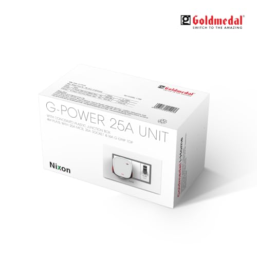 Image of Goldmedal Nixon G Power 25A Unit Plastic Box (Absolute White) - Pack of 1