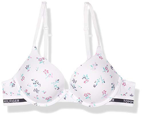 Tommy Hilfiger Women's Basic Comfort Push Up Underwire Bra, Prairie Bouquet White, 34C Tommy Hilfiger Women's Basic Comfort Push Up Underwire Bra, Prairie Bouquet White, 34C
