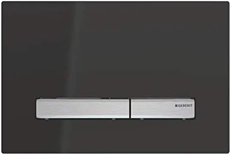 Geberit Sigma 50 Push Plate Glossy Black/Aluminium for Sigma Cist...