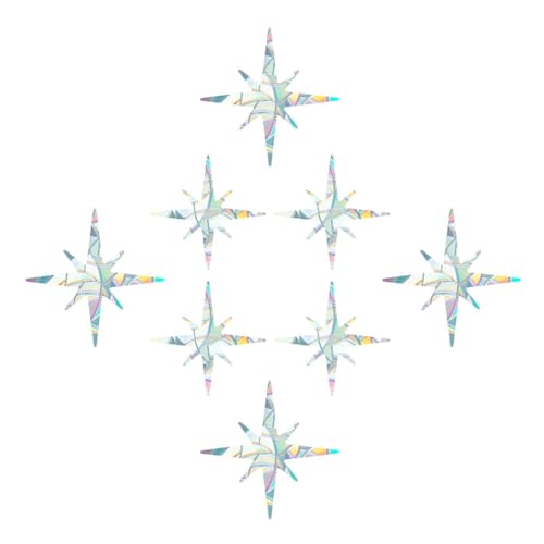 JECOMPRIS Pegatinas Estáticas para Ventanas Anticolisión Removibles sin Adhesivo Efecto Reflectante para Protección de Aves y Seguridad Cristales y Puertas de Hogar y Oficina