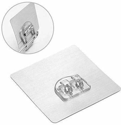Image of Plastic Wall Hooks - Heavy Duty Mounted Hooks for Tile (Pack of 6)