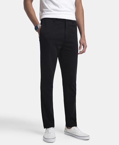 Image of Jockey IM06 Men Super Combed Cotton Rich Elastane Stretch Slim Fit All Day Pants with Pockets