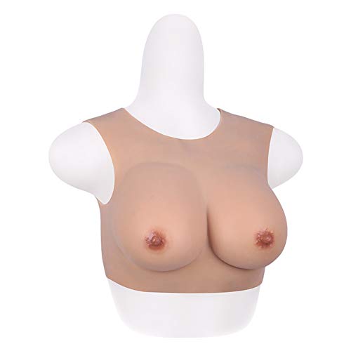 MIZERO C D E Coupe du Sein énorme réaliste en Silicone Formes Grand Faux Seins Poitrine pour Crossdresser Transgenre Transsexuel Cosplay 1G,Light Beige,C Cup Cover