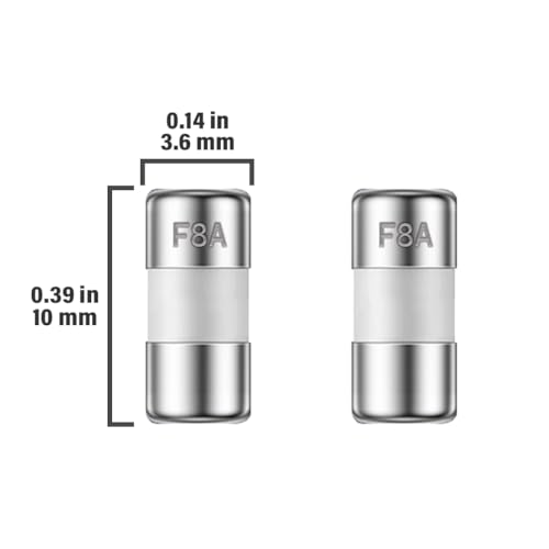 8A 250V Fuse de céramique rapide 3.6X10MM F8A Fuses de remplacement de l'adaptateur universel de transport 8 Amplificateur 250 Volt (paquet de 10pcs)