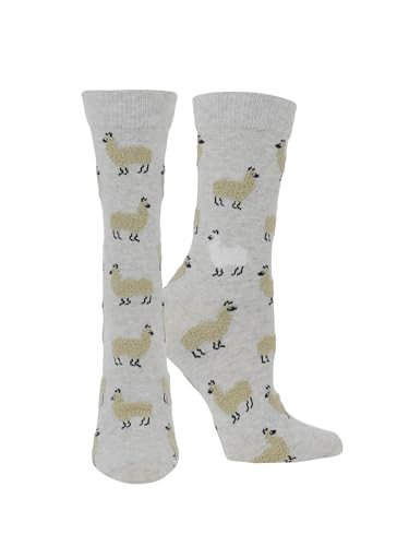 WHD Llama Socks 1-Pack Fuzzy Llamas (Gray Heather Medium)