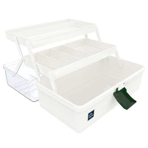 beLaxed 13 inches Craft Organizers and Storage Box, 3-Layers Multifunctional