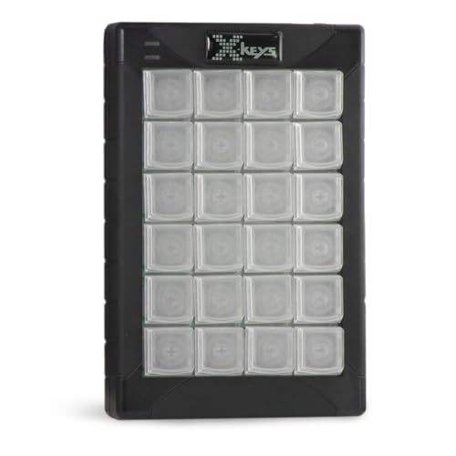 X-keys Programmable USB Keypads and Keyboards (24 Key, Black...