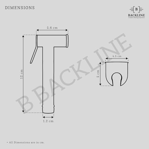 Image of B Backline Brass Jet Spray for Toilet | Health Faucet | Health Faucet with Stand & Flexible Hose Pipe | Health Faucet Set for Bathroom (Gold)
