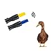 SU LIFE Professional Duck Caller Set, Black and Yellow Plastic Game Call Whistle, 2 Pack with Red Lanyard, 4.3 inch Length (Red)