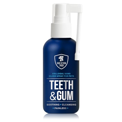SilverMD Pet Dental Care Spray for Dogs & Cats Breath Freshener & Oral Hygiene Solution with Nano Silver & Tartar Buildup Support Teeth Cleaning Gum Spray Gentle Formula No Brushing 4 Oz