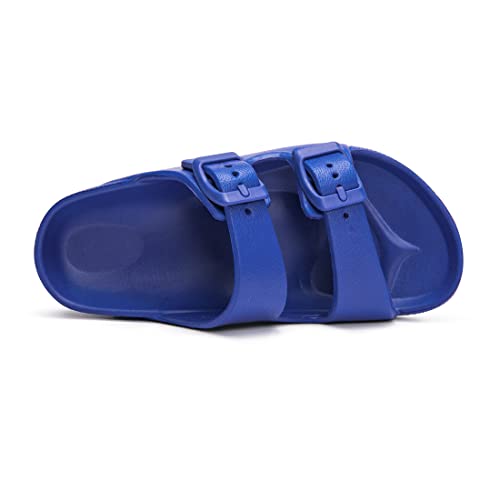 Image of FUNKYMONKEY Kids EVA Slides Waterproof Slip-on Pool Sandals for Boys Girls | Lightweight Plastic Sandals with Adjustable Double Buckle, Boys Girls Comfortable Non-slip Summer Shoes for Beach, Daily Wear