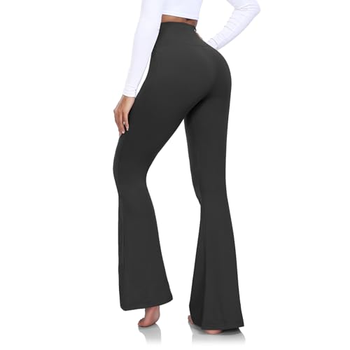ACTINPUT Yoga Pants for Women Flared Leggings High Waisted Bootcut Black Trousers Women's Workout Bootleg Stretchy Leggings - Image 4