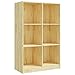 vidaXL Bois de Pin Massif Bibliothèque Etagère à Livres Armoire de Rangement Etagère sur Pied Meuble de Rangement Bureau 70x33x110 cm