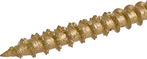 Power Pro 967790 Holzschrauben, #10 x 3 Zoll, Premium-Außendeckschrauben, rostbeständig, Epoxidbeschichtete Bronze, 1200 Stück