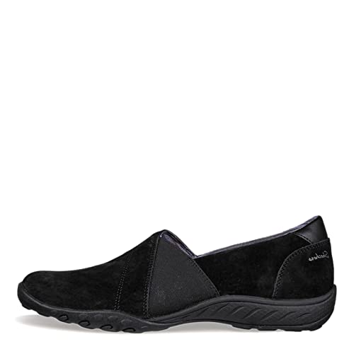 Skechers Women's Breathe Easy-Kindred Loafer, Black, 6.5