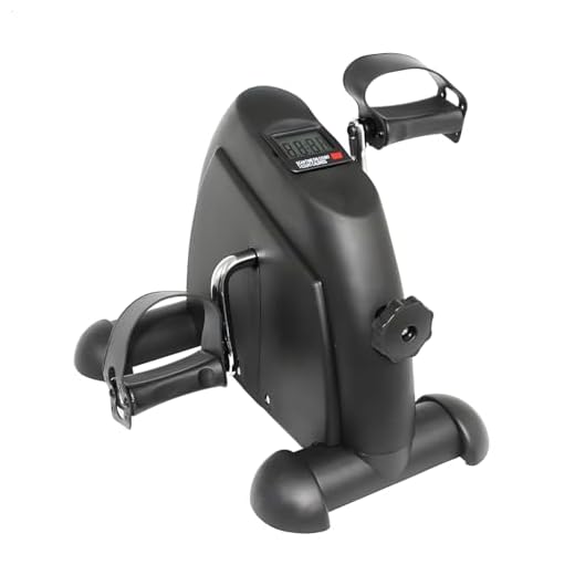 Mini Bicicleta Ergométrica Bike Fitness Ergonômico Fisioterapia Pernas E Braços Com Ajuste Regulagem De Tensão Monitor LCD Suporta Até 120Kg Compacta Cor Preta LINHA ACADEMIA PREMIUM