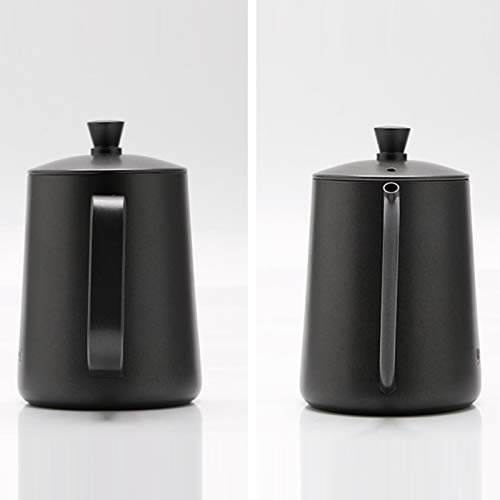 Chaleira de café WooDlan, 600 ml, chaleira de café, cafeteira de aço inoxidável com alça de presente