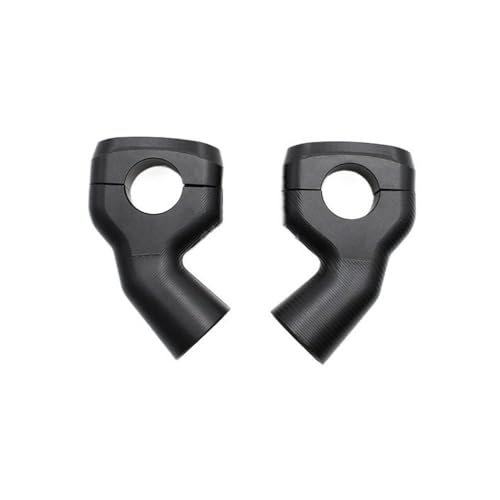 Élévateur de guidon LC 25 mm rigide et pontets de serrage noir mat