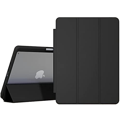 Smart Case For iPad 10.2" 9th/8th/7th Generation 2021/2020/2019 with Auto Wake/Sleep Shockproof Transparent Back Shell tablet cover (Black) - Image 2