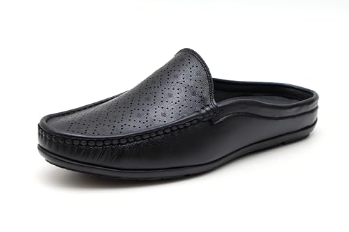 Image of ARAMISH Genuine Leather Loafers Open Back Shoes for Men