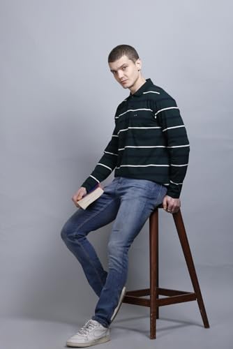 Image of Full Sleeve Polo T Shirt for Men Cotton with Pocket and Collar - Regular Fit Tshirt