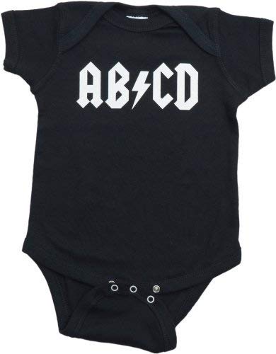 Ann Arbor T-shirt Co. Unisex Baby AB/CD Funny Infant Rock and Roll One Piece
