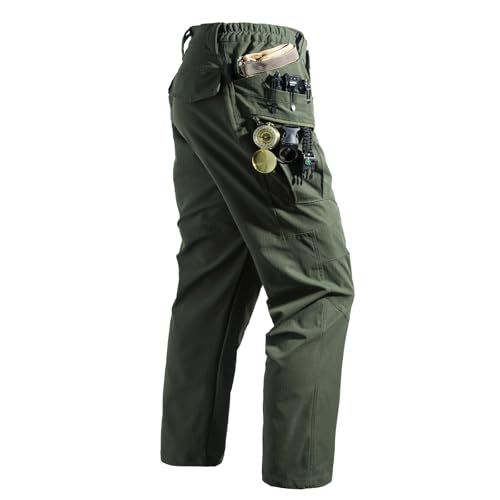 Mens Tactical Pants Ripstop Cargo Work Pants with Multi Pockets Water Resistant Breathable Hiking Construction Pants2