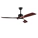 Dekoracyjny wentylator sufitowy LED, nowoczesny metalowy wentylator sufitowy, do salonu, cichy, retro, pilot zdalnego sterowania, 42" 152", drewniany, wentylator sufitowy z oświetleniem