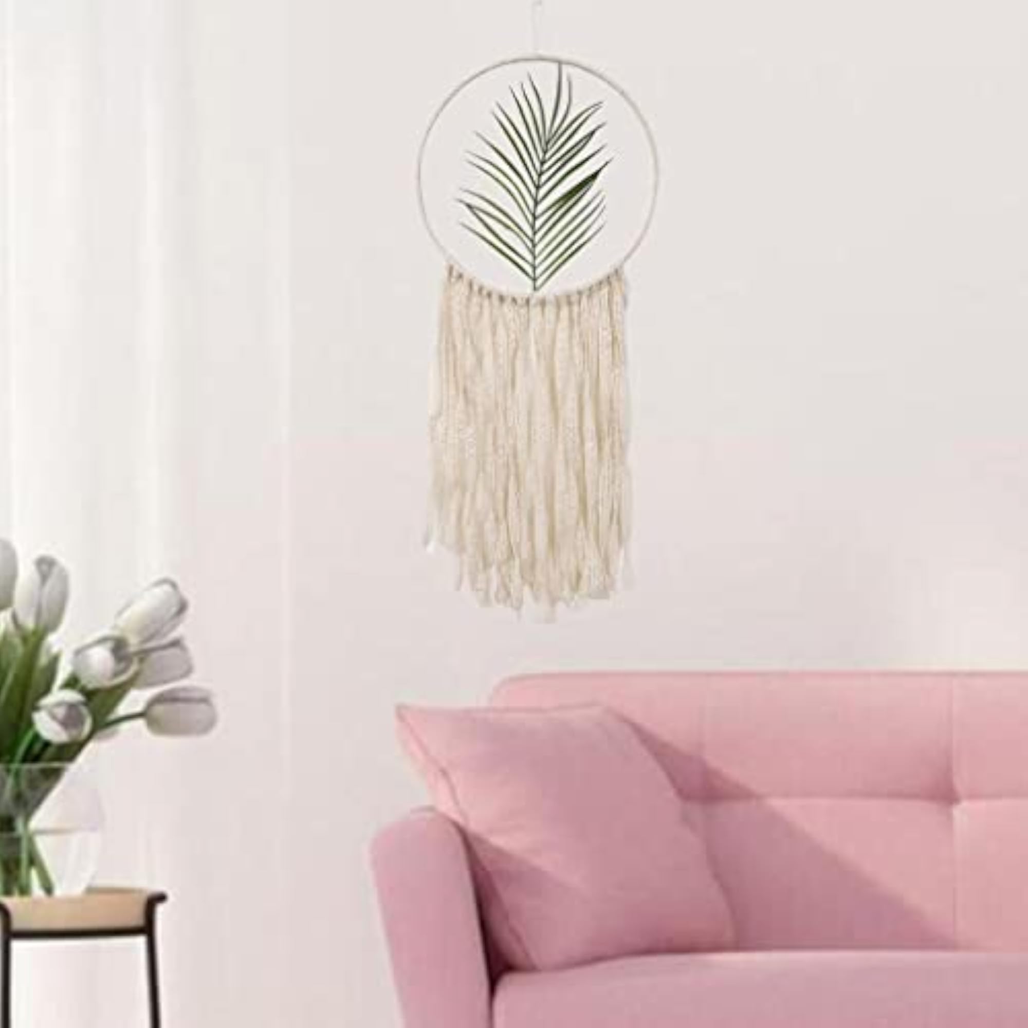 Macrame Dream Catcher Wall Hanging, Bohemian Tassels Decor