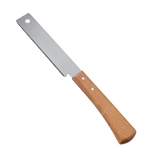 jojofuny 1 Pc de mano de 12 pulgadas precisión sin cable mini Cortadores equipo serrucho de poda carpinteria madera de mango de madera de madera de bricolaje Silver
