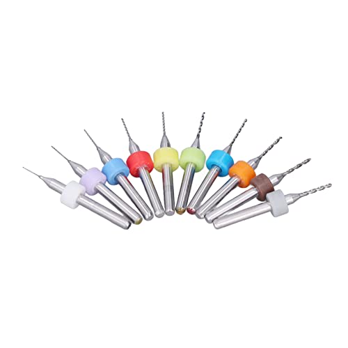 PCB Drill Bit Set, Easy To Clean Mini Drill Bit Multi Purpose Damage Resistance for CNC Engraving for Metal Plastics for Jewelry